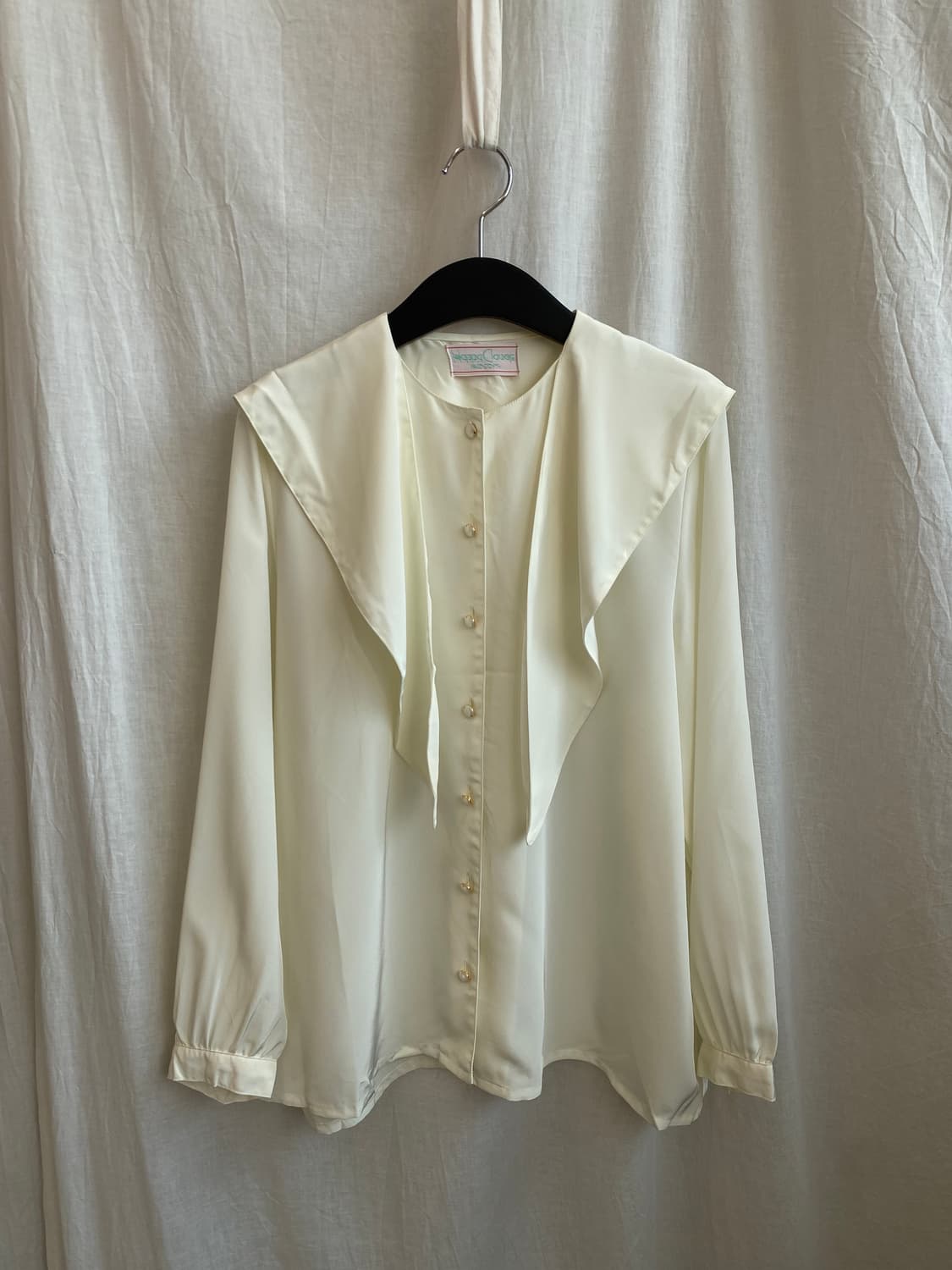 실키 펄 리본 블라우스(M-L) 상품이미지1