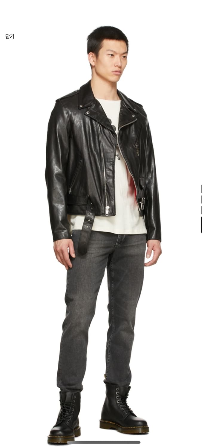 SCHOTT X Grateful Dead 스콧 블랙 레더 라이더 자켓 상품이미지4