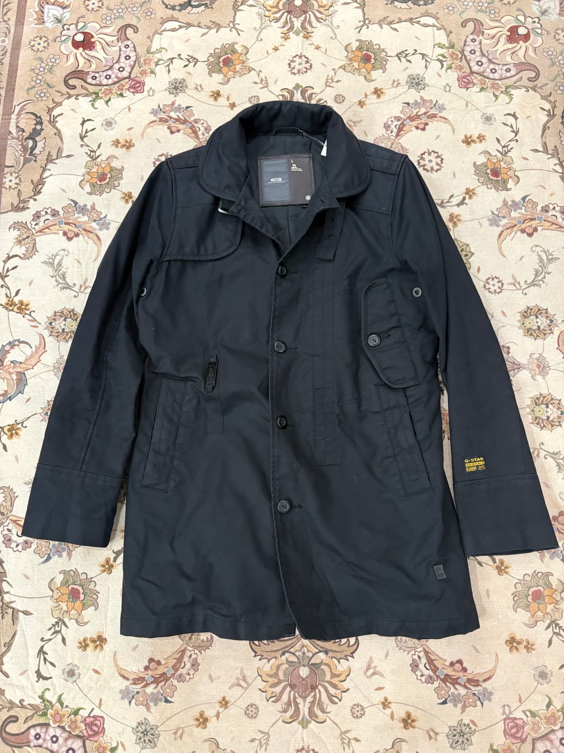 지스타로우 유틸리티 하이넥 밀리터리 코트 상품이미지2