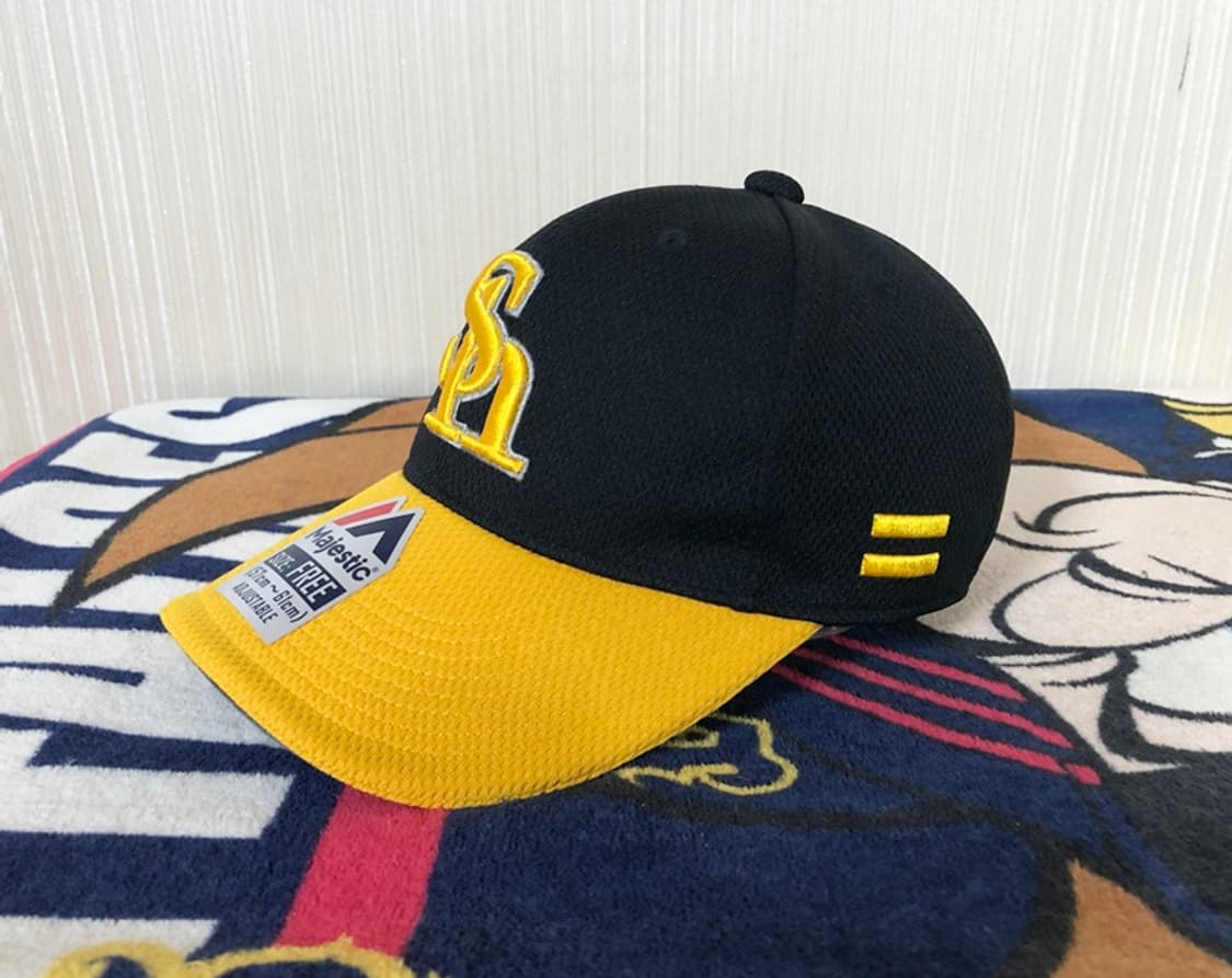 NPB 마제스틱 후쿠오카 소프트뱅크호크스 모자/게임캡 57-61 상품이미지2