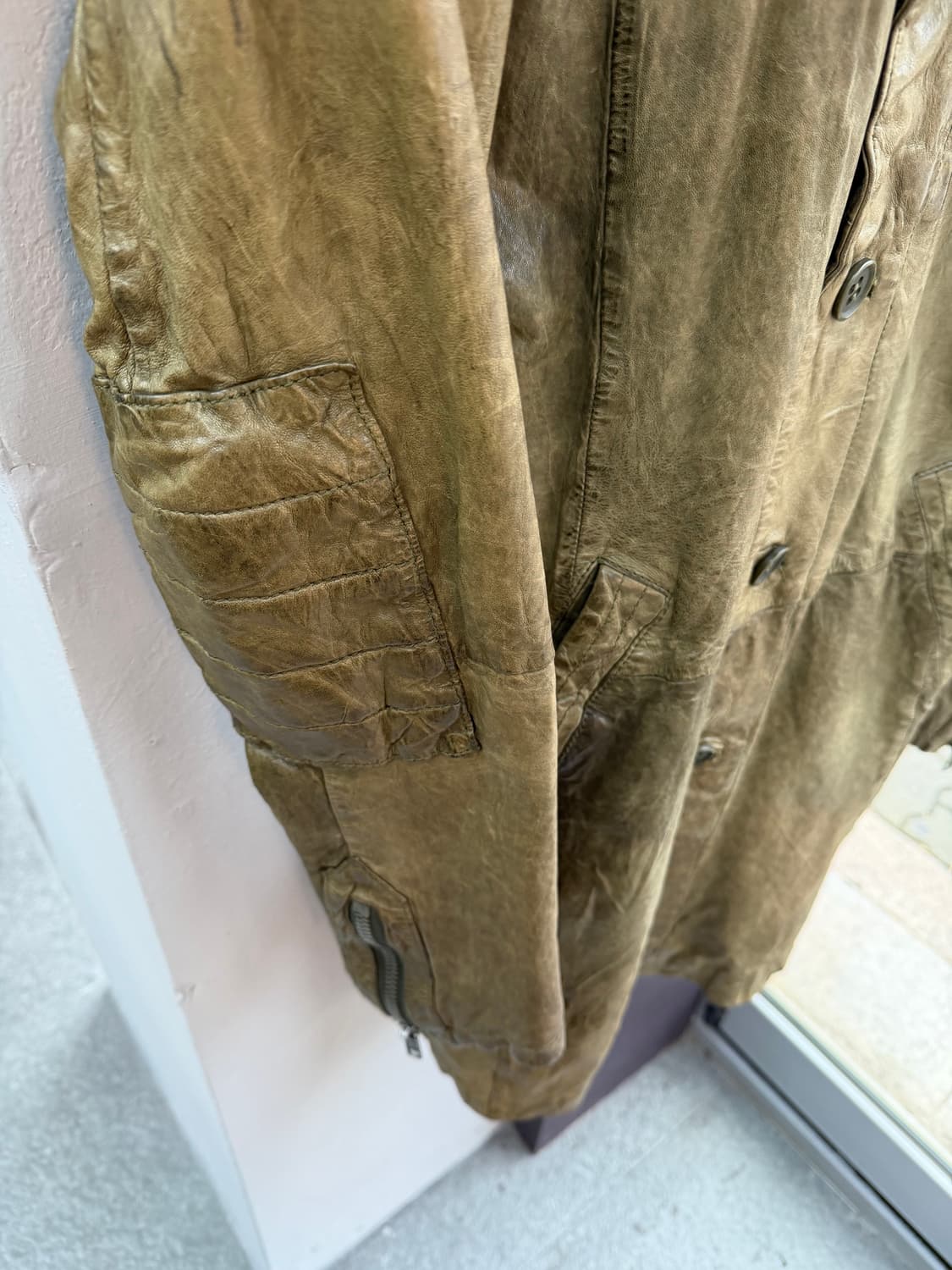 M/ 디젤 아카이브 램스킨 레더 롱코트 자켓 상품이미지5