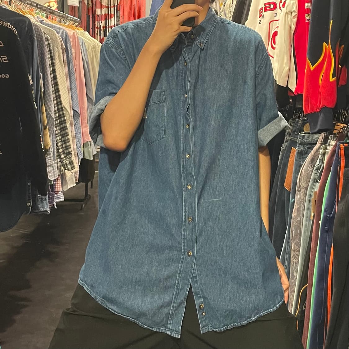 [IM] carhartt 칼하트 진청 데님 반팔셔츠 상품이미지3