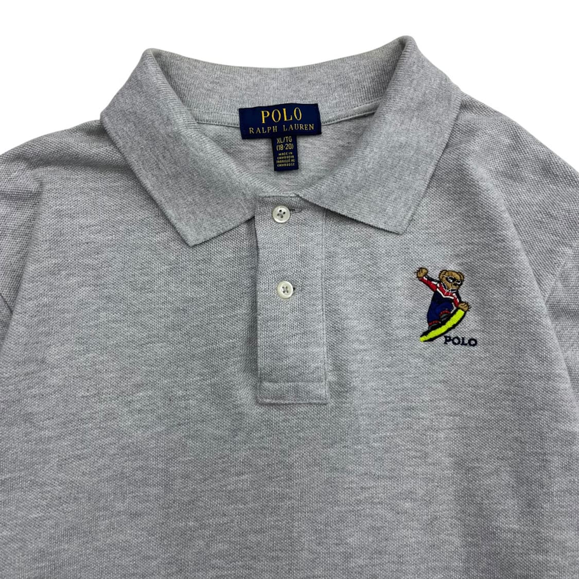 폴로 랄프로렌 곰돌이 로고 그레이 pk 긴팔티 XL 상품이미지4