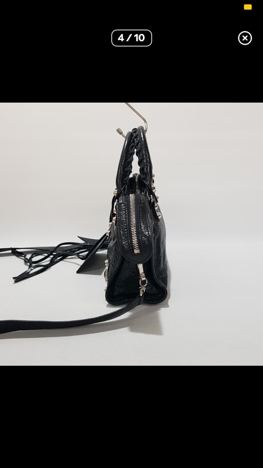 발렌시아가 모터백 미니 은장 블랙 상품이미지4