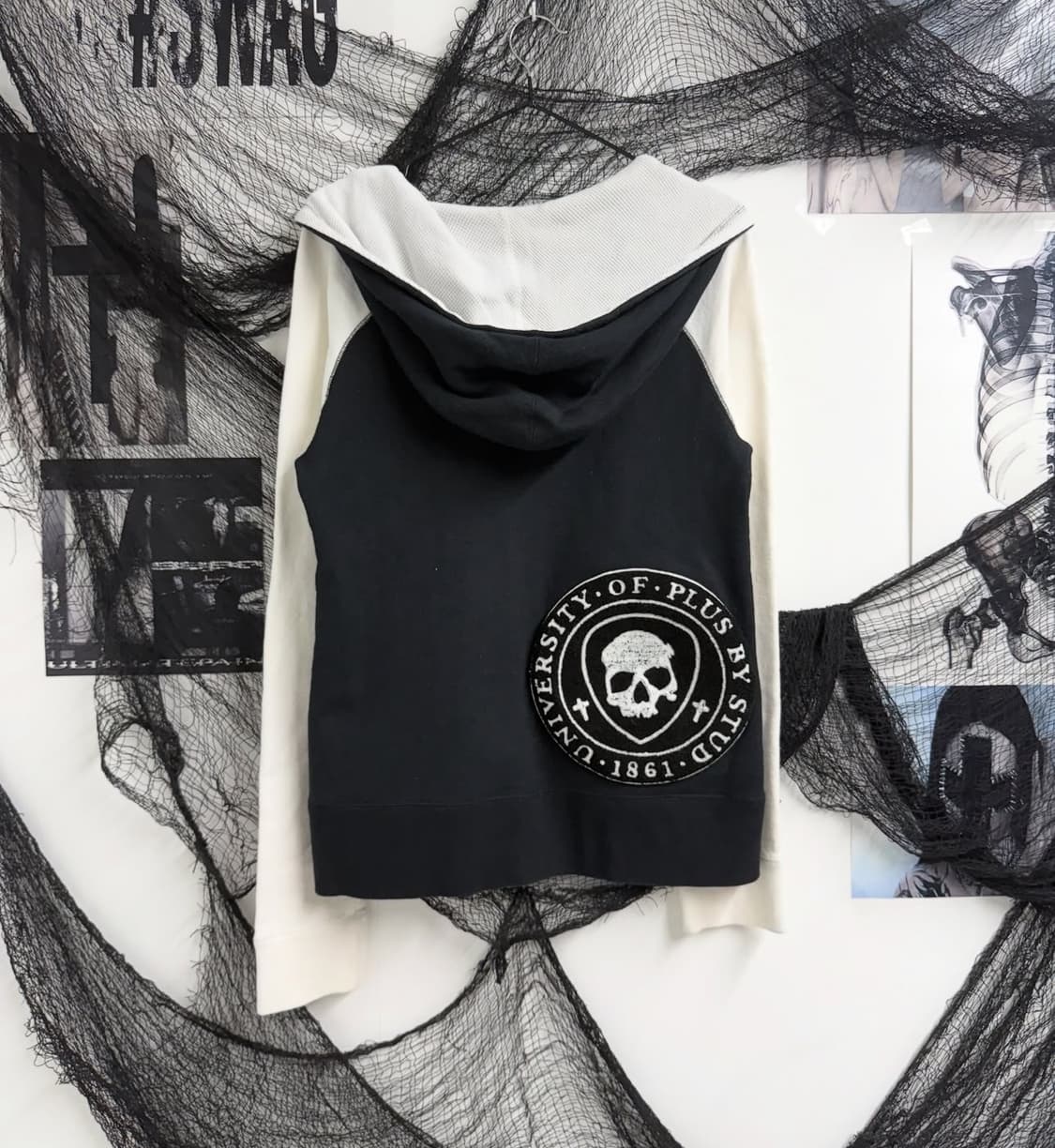 해골 고스펑크 후드집업 상품이미지2