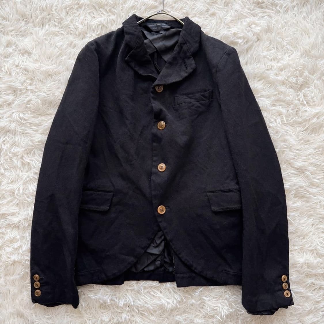 꼼데가르송 Comme des Garçons 주름가공 자켓 블랙 ss사이즈 상품이미지1