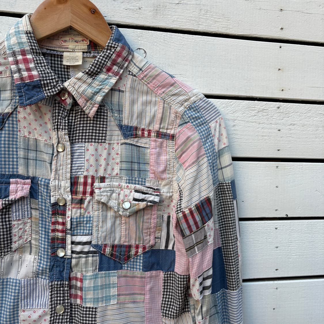 Polo 폴로 진스 패치워크 셔츠 상품이미지3