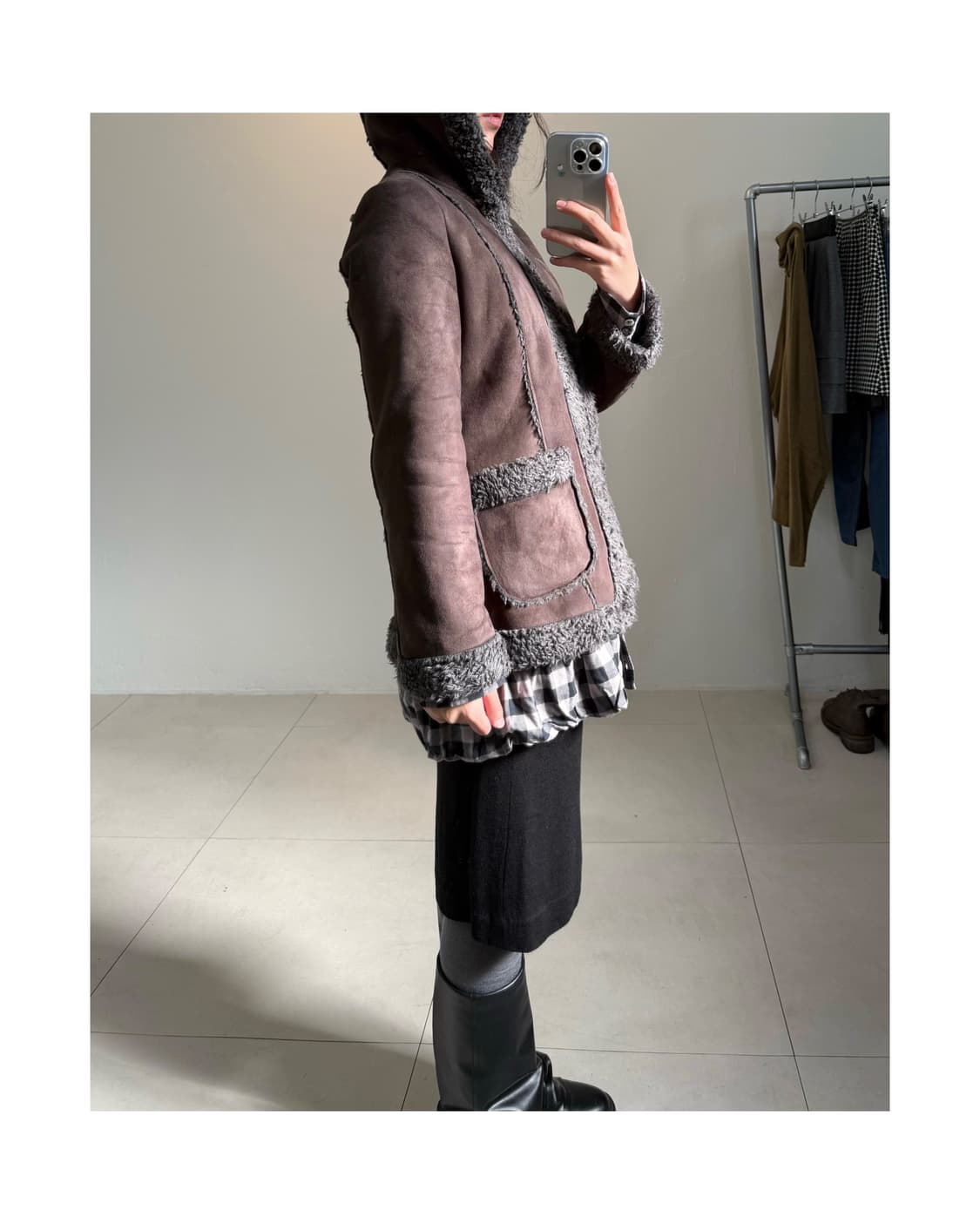 빈티지 후디 무스탕 상품이미지2