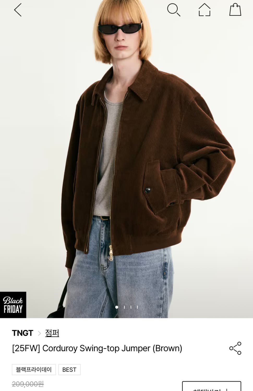 [100] TNGT 코듀로이 스윙탑 자켓 상품이미지1