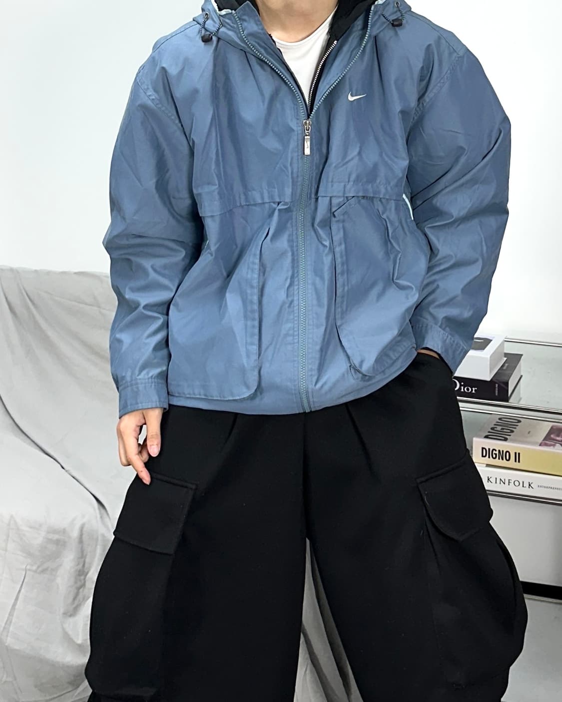 나이키 90s 딥블루 바람막이 L 상품이미지2