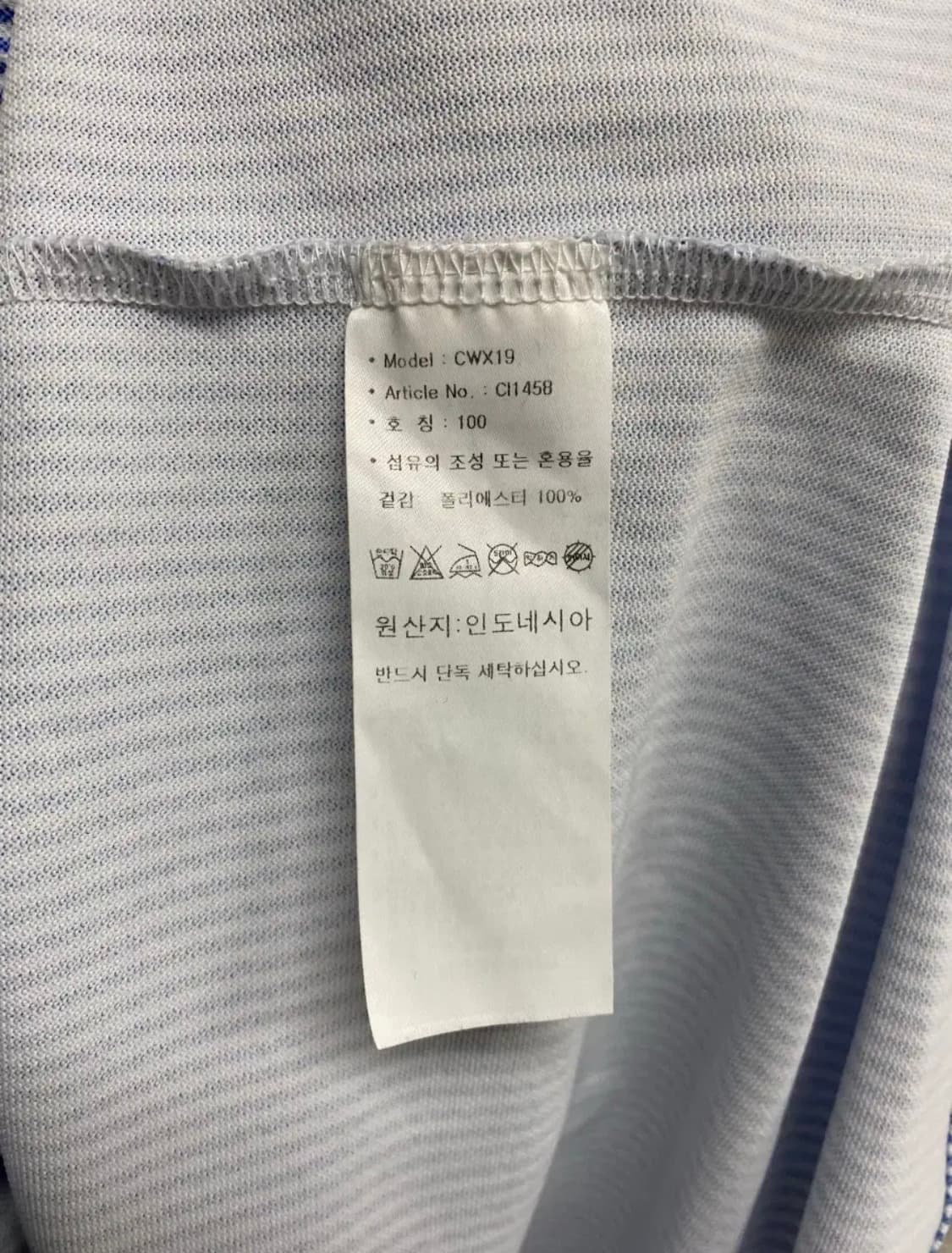아디다스 골프 스트라이프 셔츠 티셔츠 L 상품이미지6