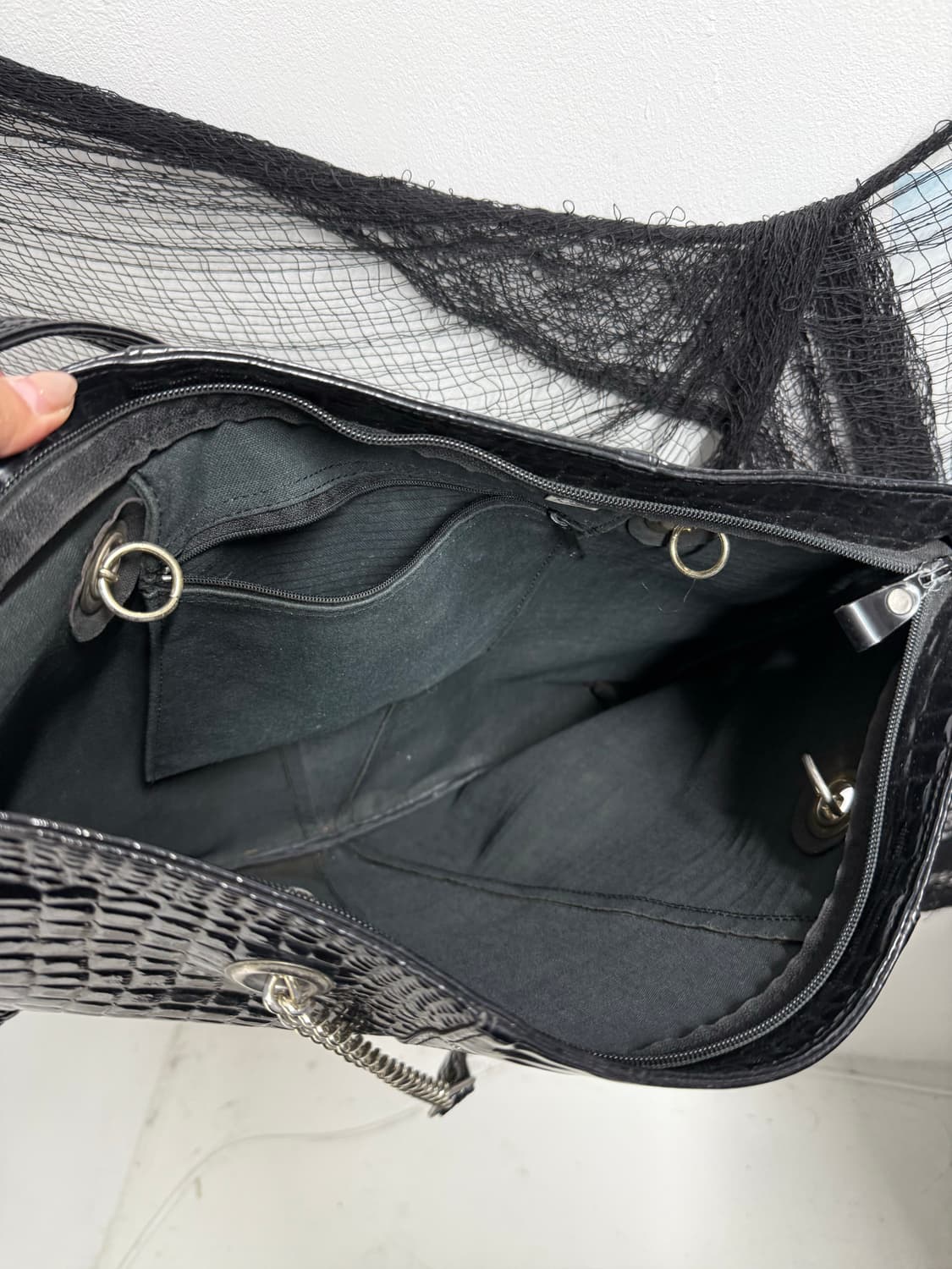 Punk mood chain leather bag 상품이미지3