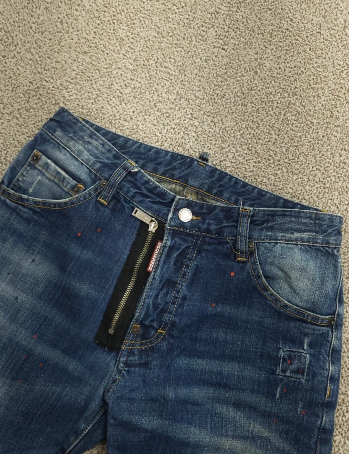 디스퀘어드2 남성 슬림핏 데미지 청바지 46 상품이미지1