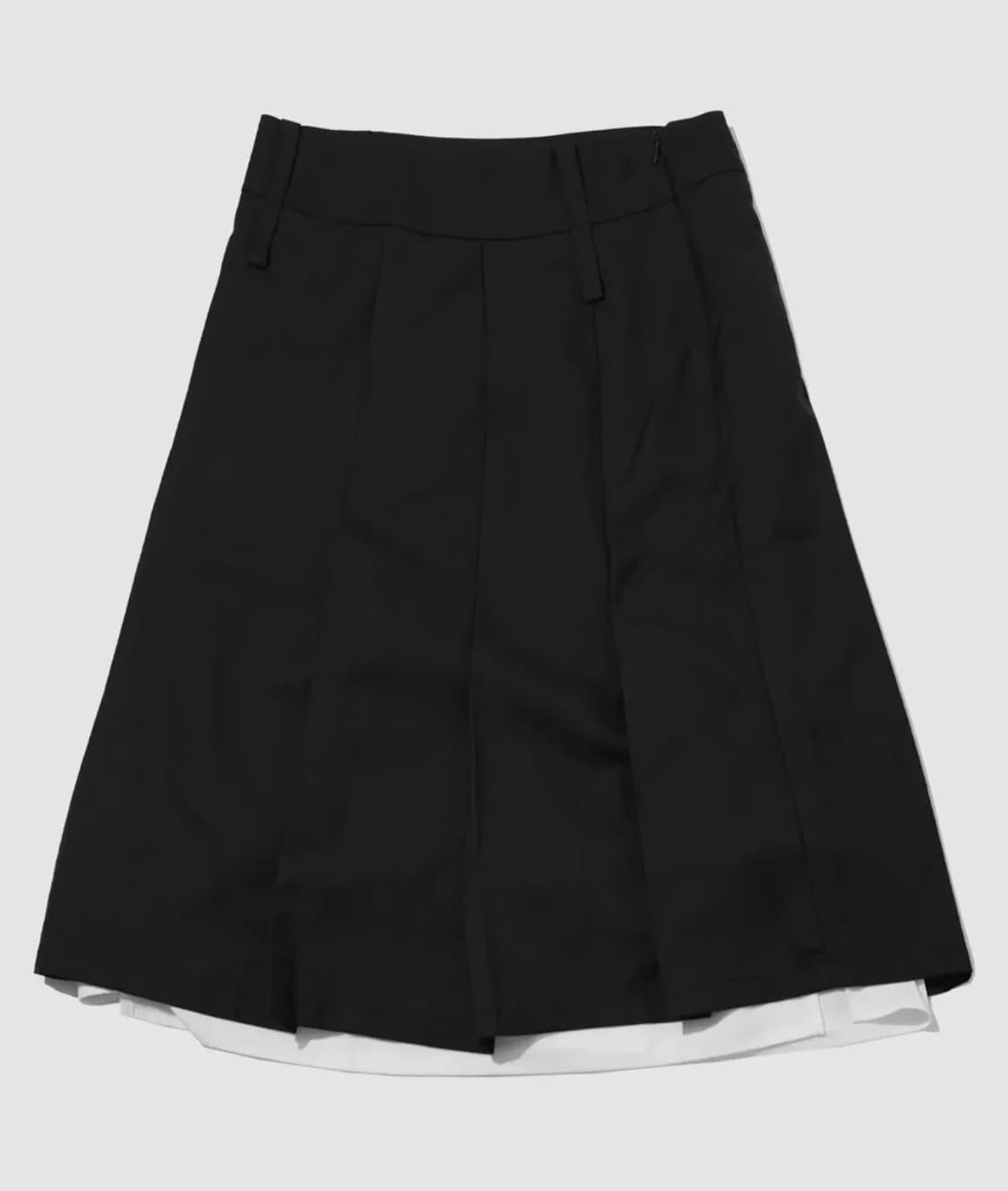 플레이스스튜디오 투밸트 로우라이즈 탈부착 플리츠 더블 레이어드 미디스커트 상품이미지2