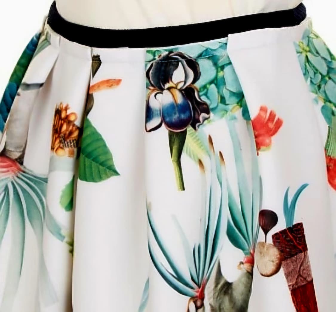 티렌 플라워 패턴 썸머 네오플랜 스커트 55 상품이미지2