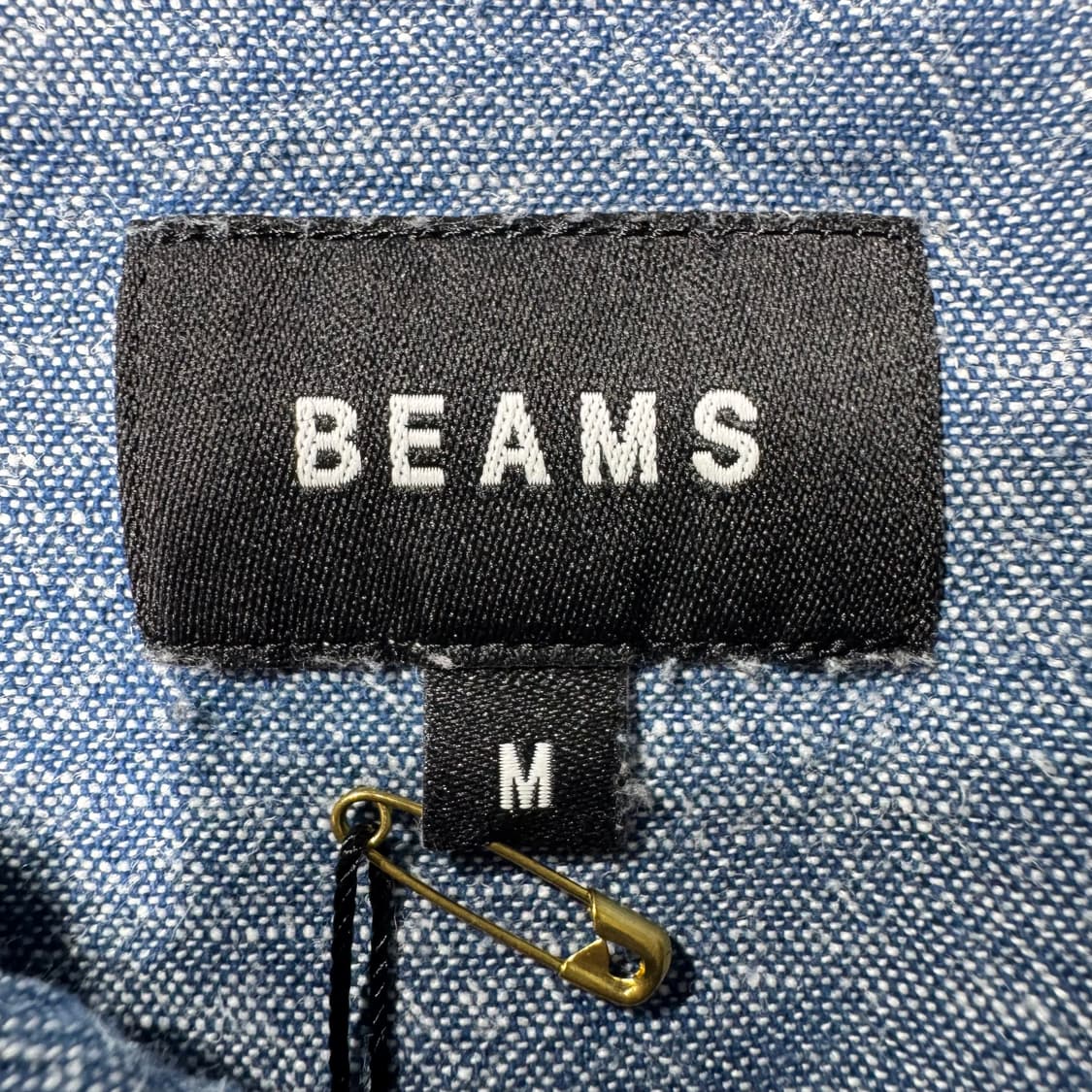 BEAMS 린넨 하프 셔츠 블루 ( M/OLD-7523 ) 상품이미지3