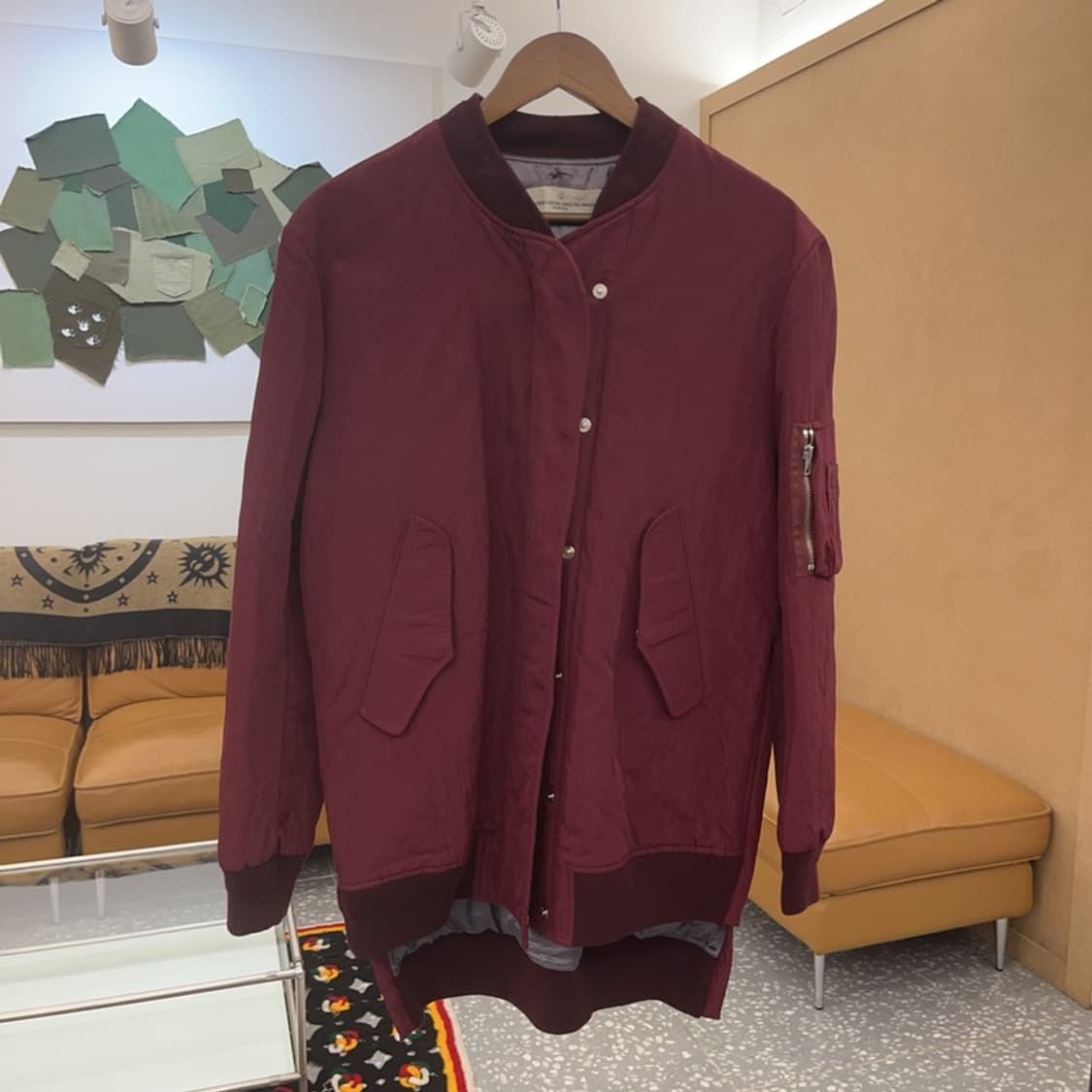 골든 구스 레트로 버건디 항공 자켓 M C06784 상품이미지3