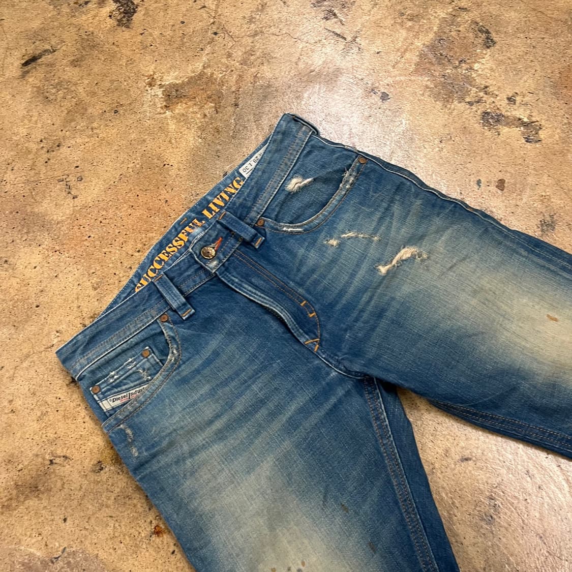 [정품/28] 디젤 데님 청바지 데미지 워싱진 b14 상품이미지1