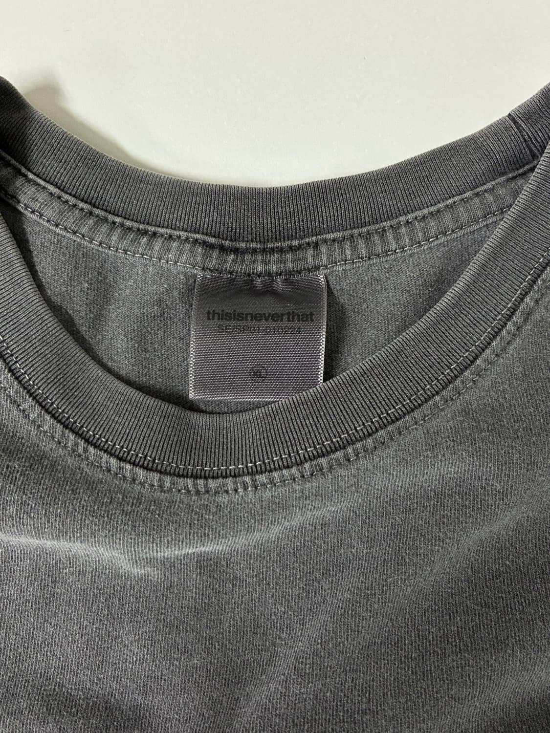 XL) 디스이즈네버댓 피그먼트 반팔 티셔츠 차콜 상품이미지4