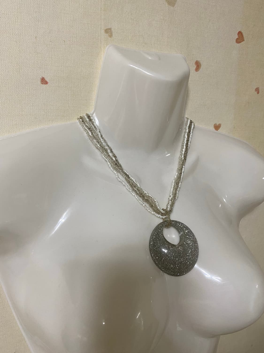 글리터 원형 실버 비즈 목걸이 페어리 키치 상품이미지8