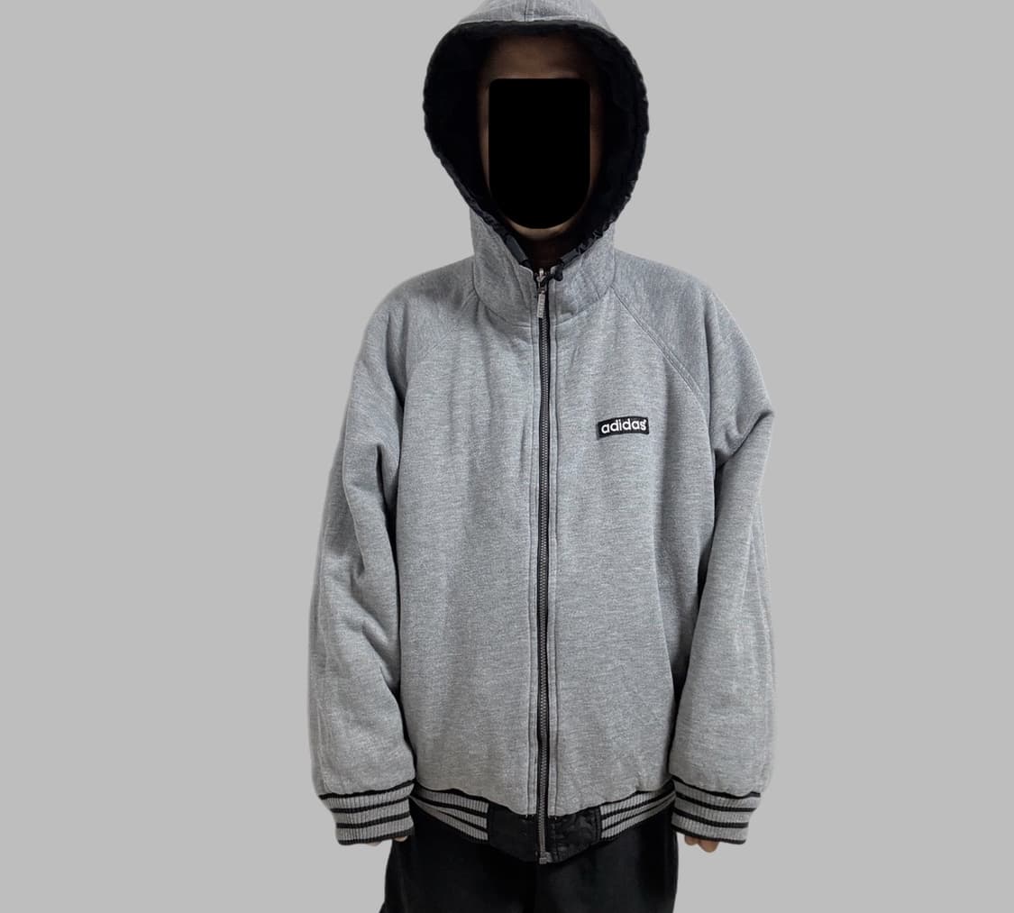 90s 아디다스 불꽃 리버시블 오버핏 봄버 집업자켓 상품이미지3
