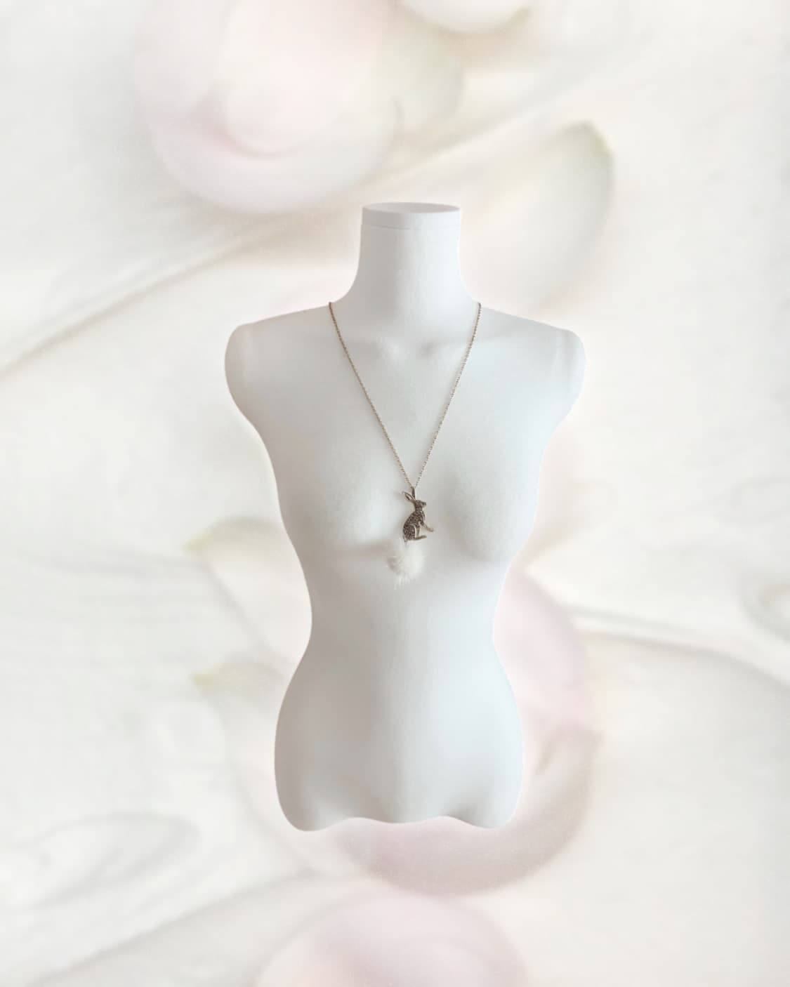 토끼 펜던트 퍼 포인트 골드 목걸이 상품이미지5