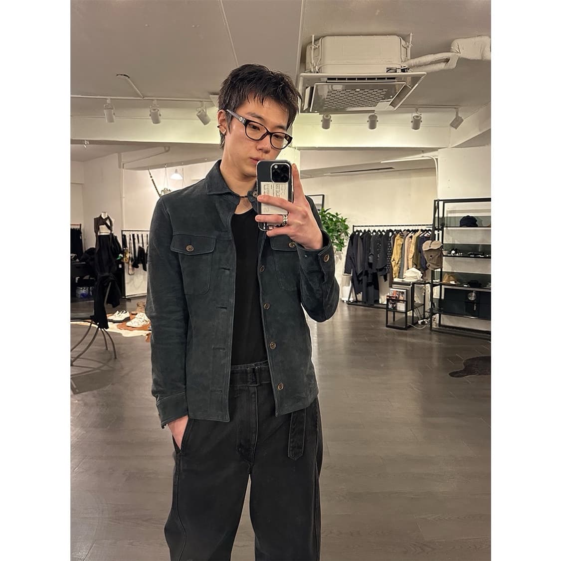 준 하시모토 레더 트러커 자켓 상품이미지4