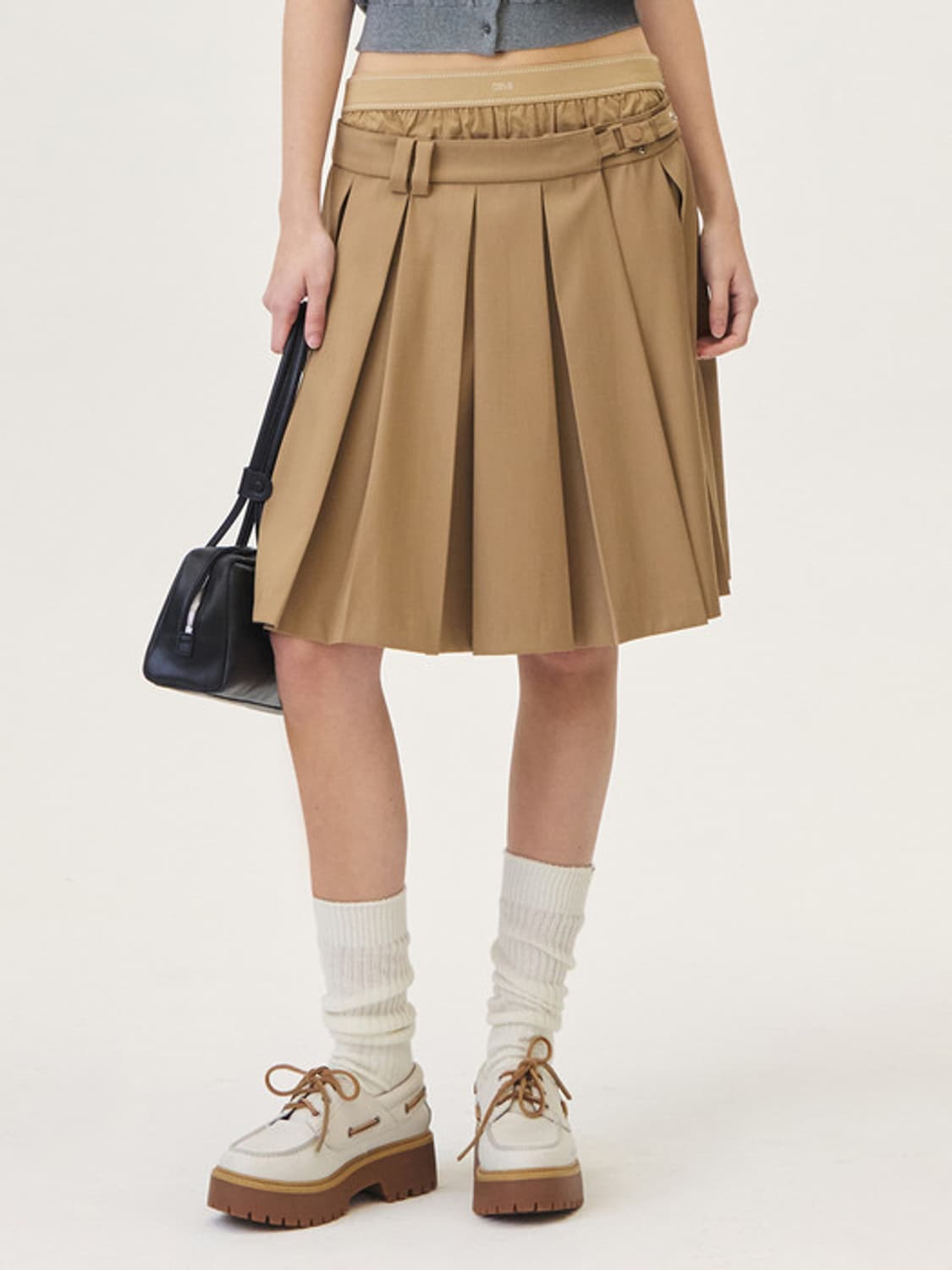 그로브 26PS REVA PLEATS SKIRT (BEIGE) 상품이미지2