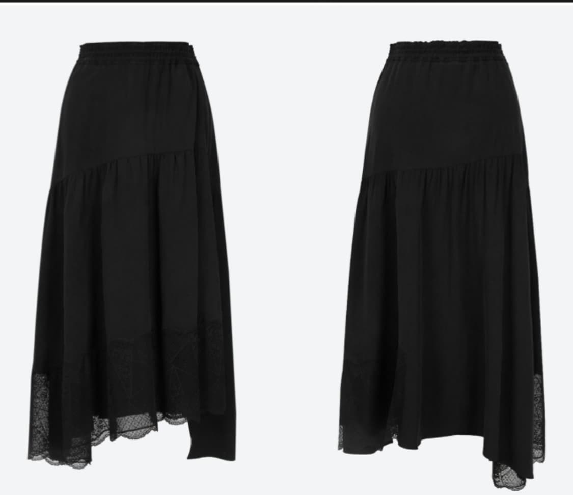 sjsj 19fw 블랙 레이스 스커트 상품이미지2