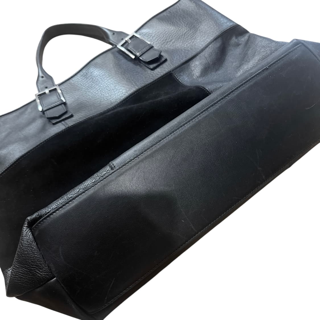 페레가모 스웨이드 패치 워크 토트백 상품이미지2