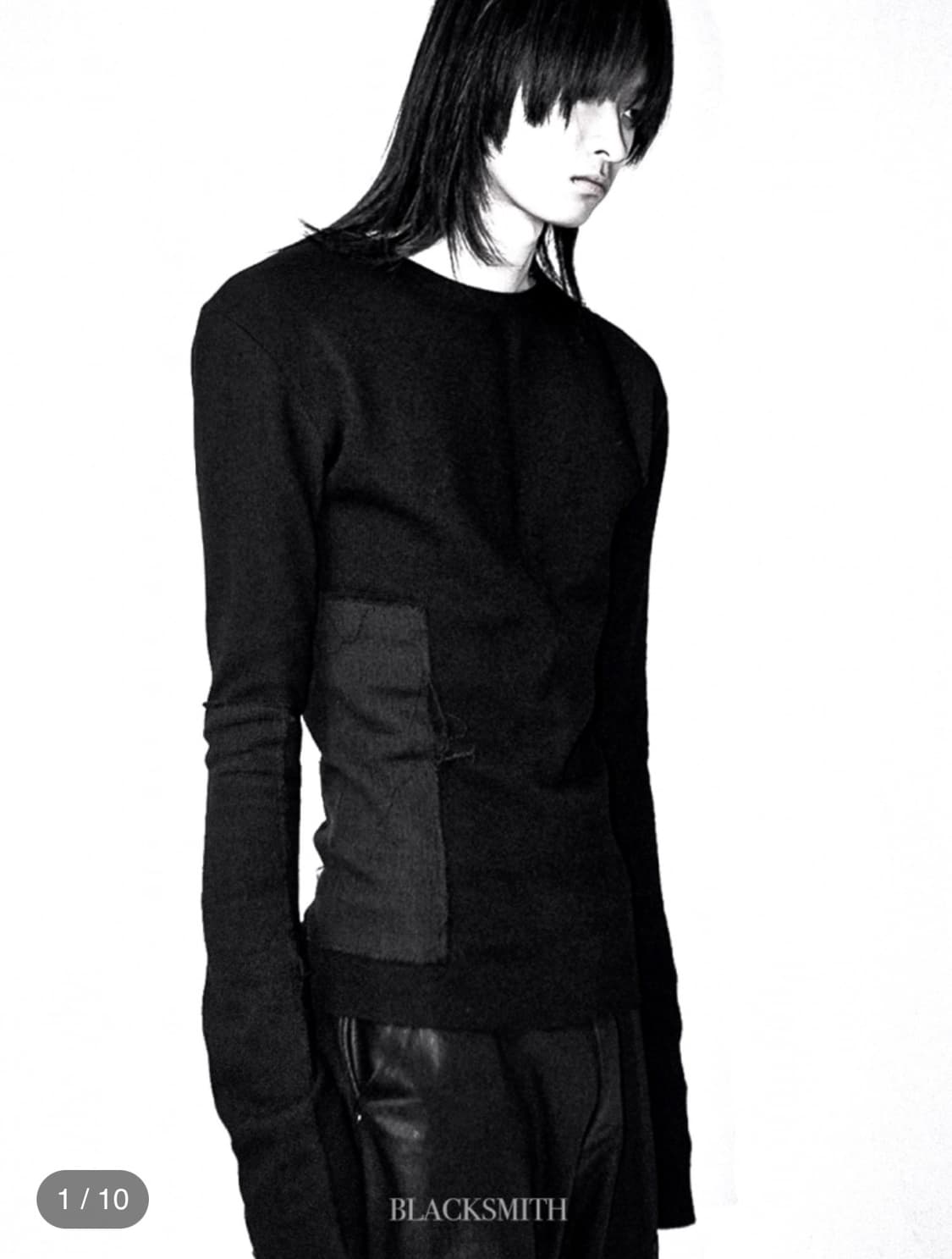Bandage Patched Long Sleeves black size1 상품이미지1