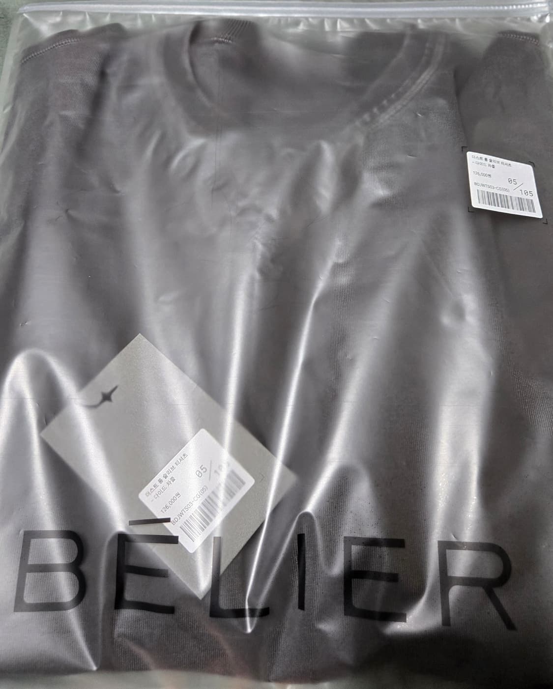 [105] 벨리에 더스트 롱 슬리브 티셔츠 다이드 차콜 상품이미지8