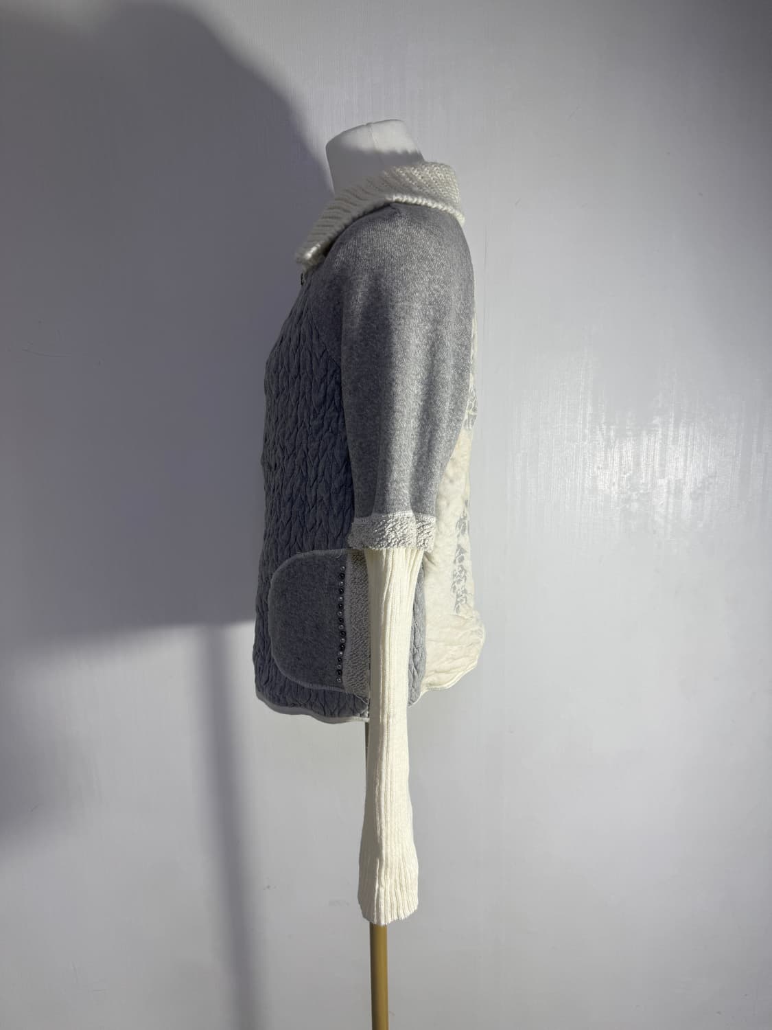 Mr jiuly 하이브리드 니트 집업 y2k  상품이미지2