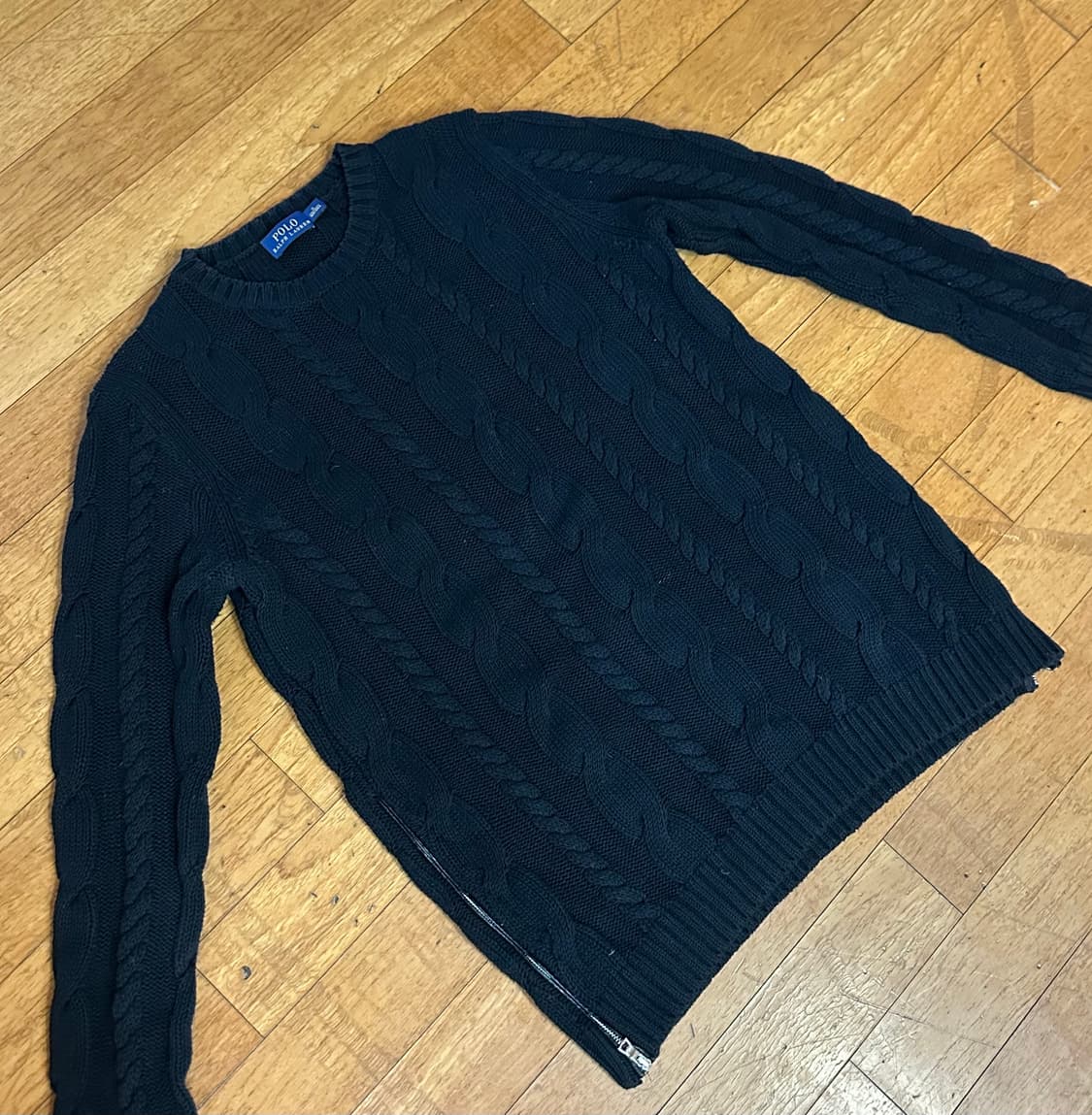 폴로 랄프로렌 케이블 니트 블랙 S사이즈 상품이미지1