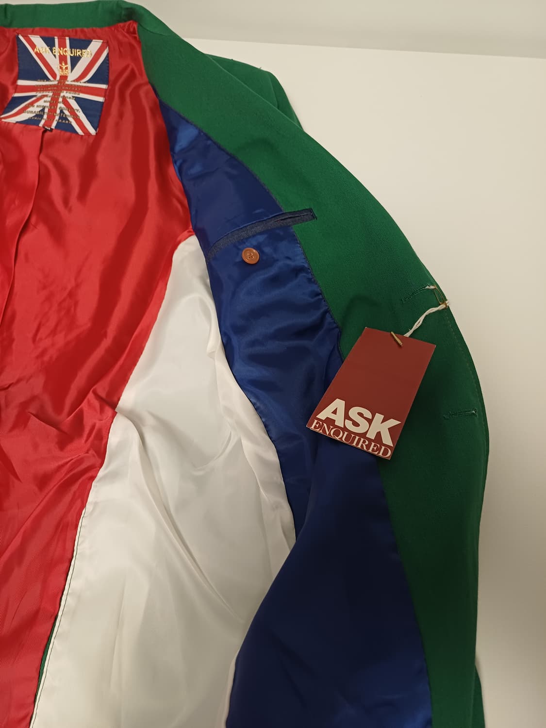 ASK ENQUIRED 브리티시 캐주얼 그린 자켓 (새상품급) 상품이미지7