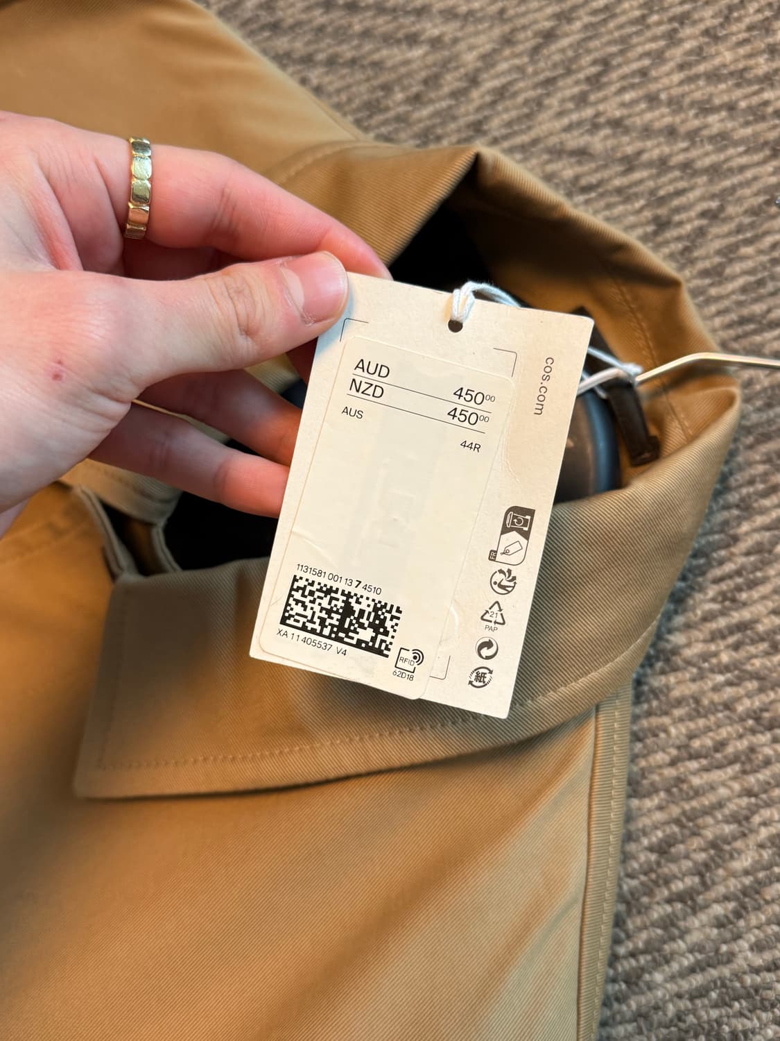 코스(COS) 트렌치 발마칸 코트 1131581 새상품 XL 상품이미지2