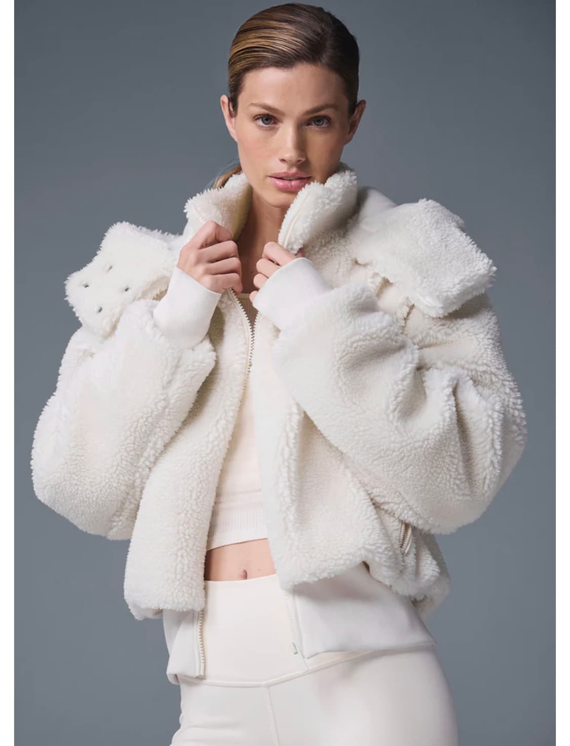 ALO 알로요가 폭시 셰르파 자켓 아이보리 S 상품이미지1