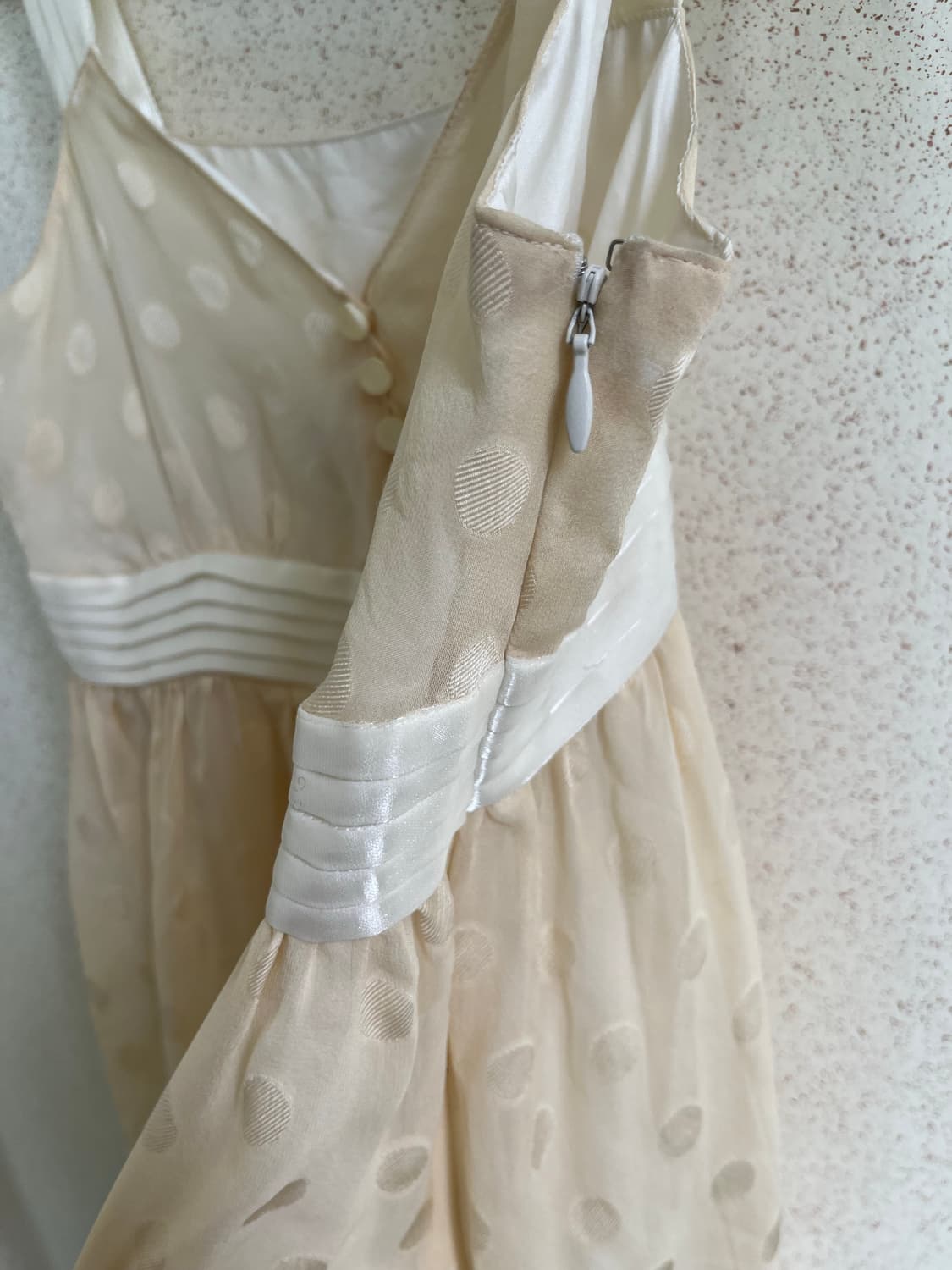 Jpn Vtg silk 실크 슬립 도트 드레스  상품이미지3