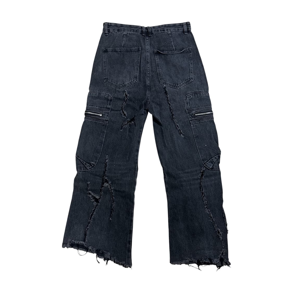 흑청 워싱 데님 디테일 팬츠 상품이미지2