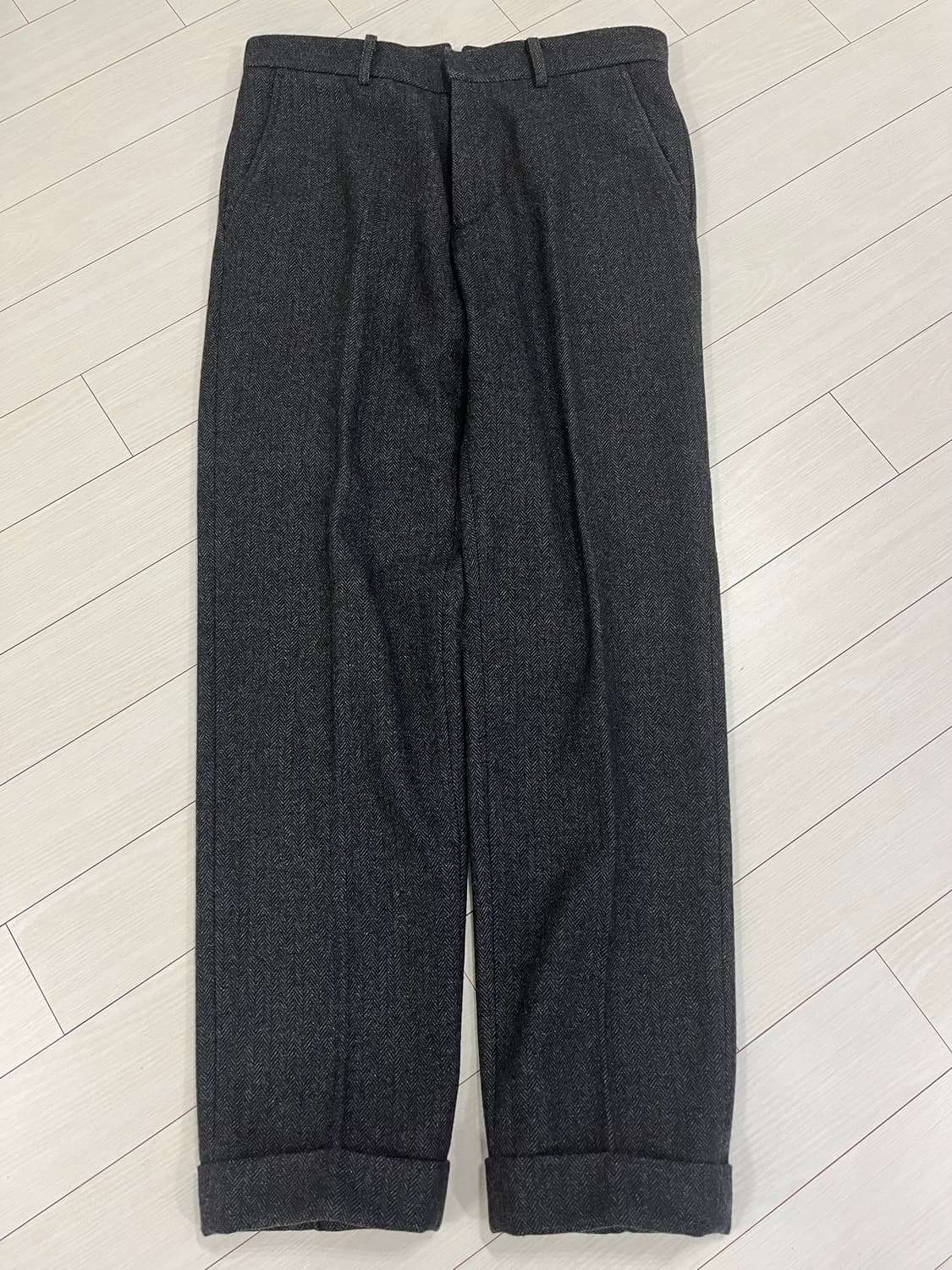 부기홀리데이 울 헤링본 팬츠 M 상품이미지8