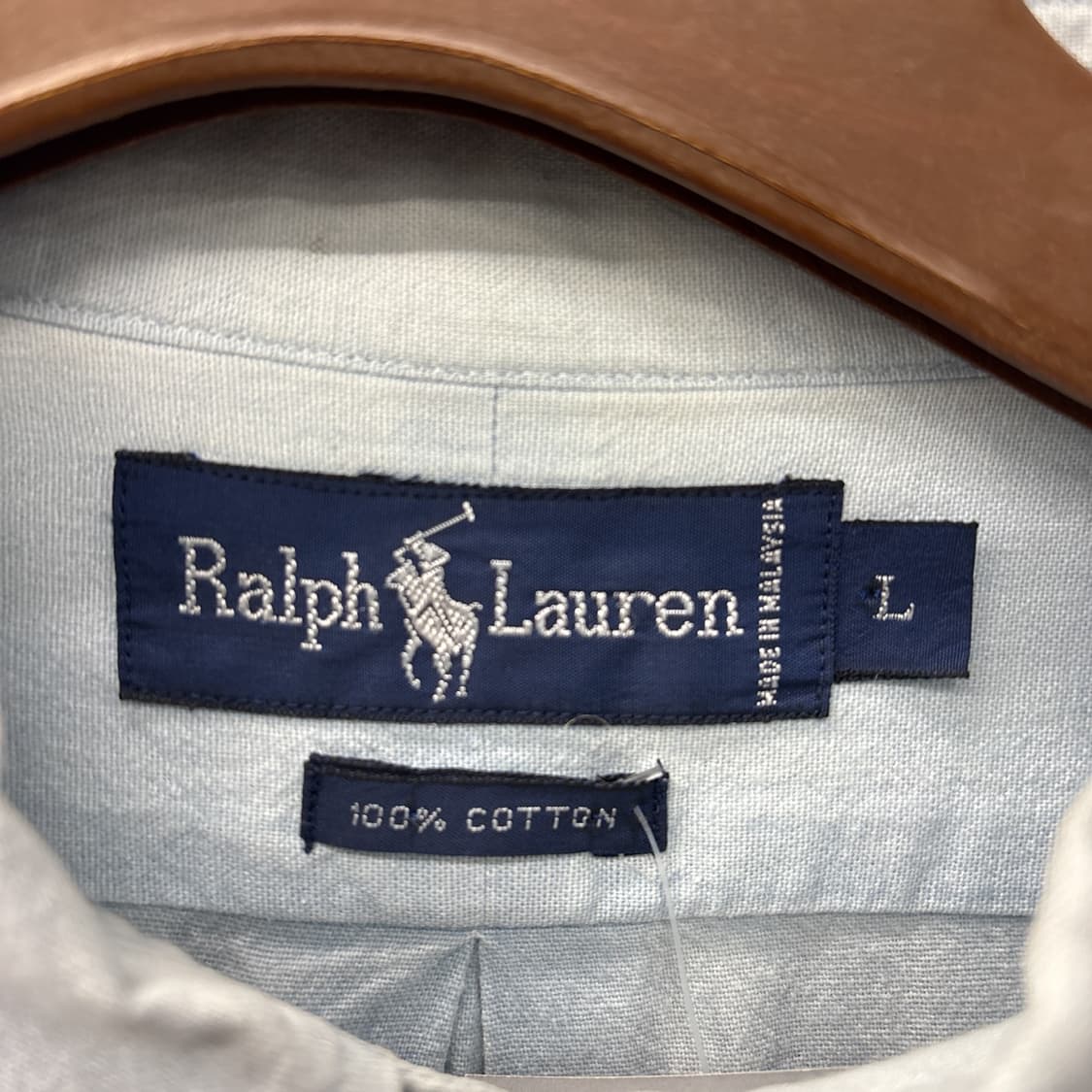 90s 폴로 랄프로렌 골프라인 쉴드와펜 워시드 옥스포드 셔츠 N1093 상품이미지7