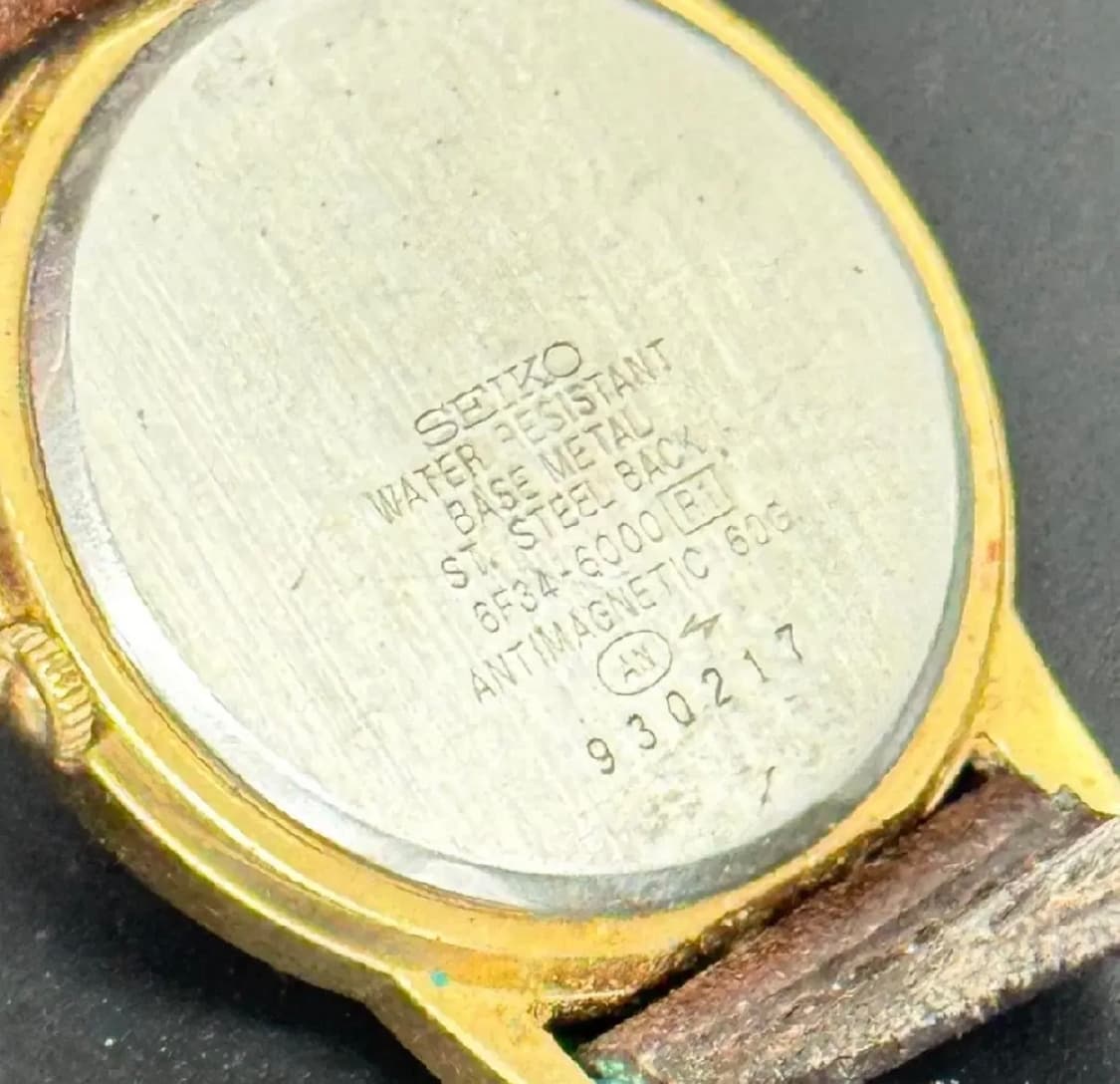 세이코 Avenue 문페이즈 금장 가죽 시계 상품이미지2