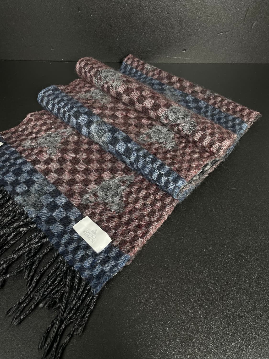 비비안웨스트우드 자수 로고 울 머플러 목도리 상품이미지2