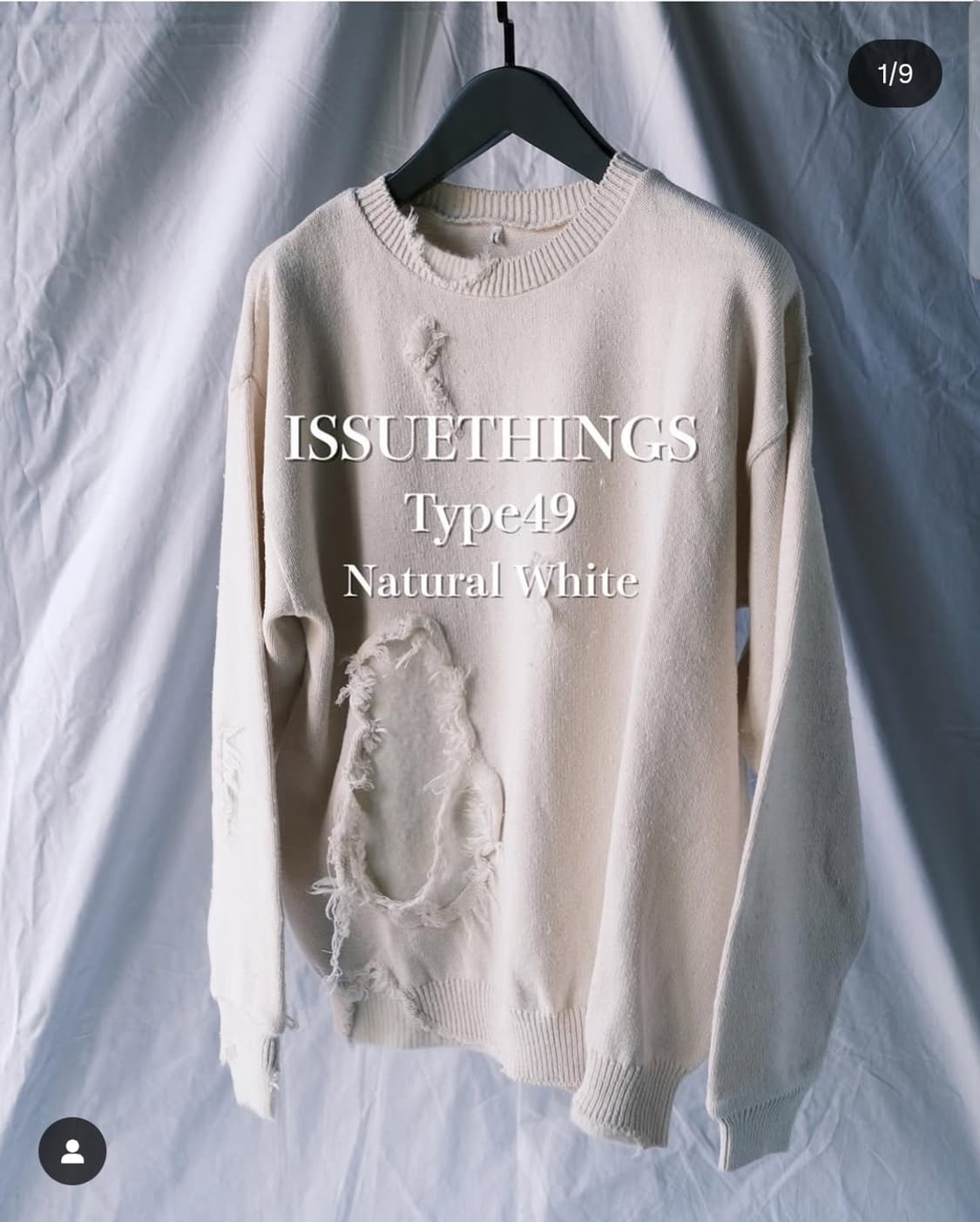 ISSUETHINGS type49 데미지가공 니트 시오타 헤릴 코모리등등 상품이미지1