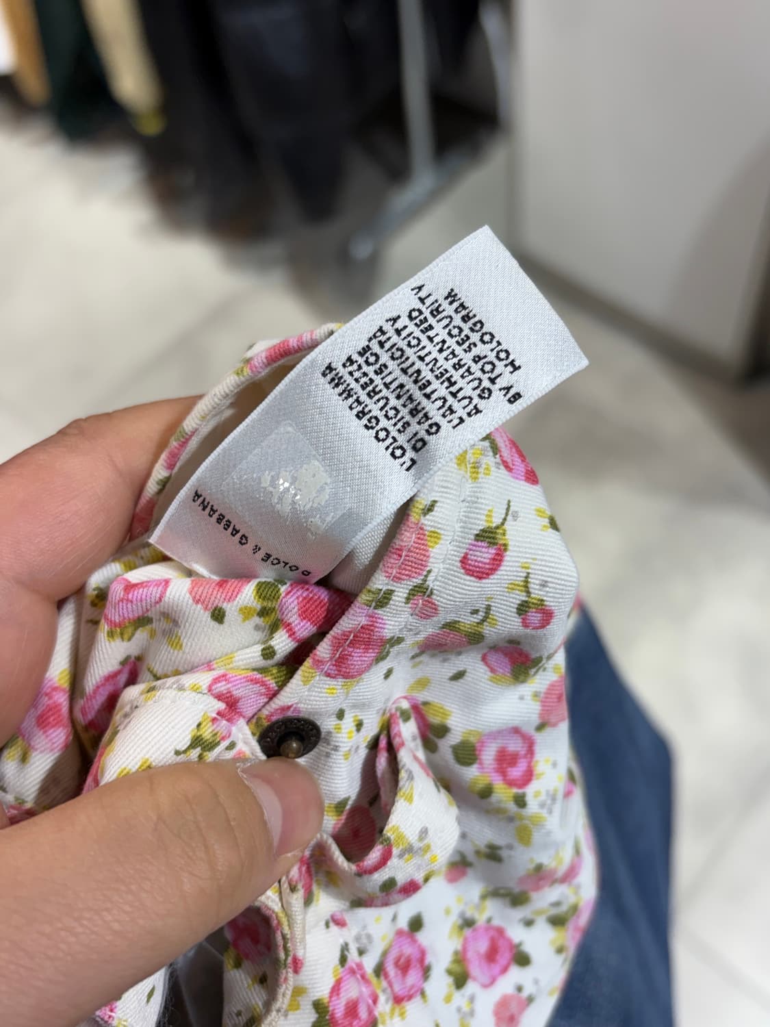 00s 돌체 앤 가바나 아카이브 데님 하프 플라워 미디 스커트 상품이미지8