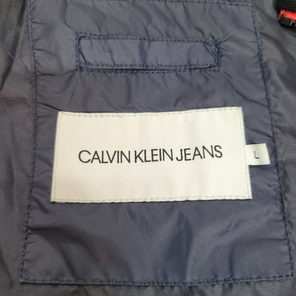 캘빈클라인진 퀄팅 패딩 자켓 점퍼 집업 L 실측 XL 상품이미지6