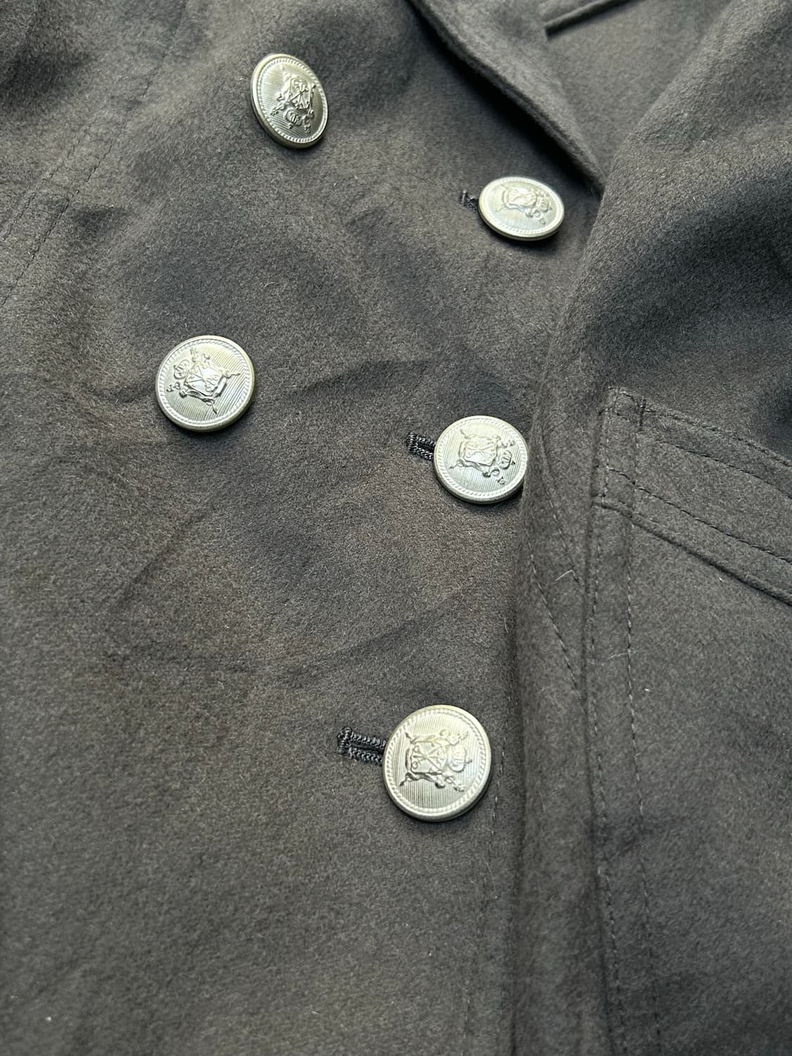 *rare design* 2000s 라떼갸루 버튼 피코트  상품이미지2