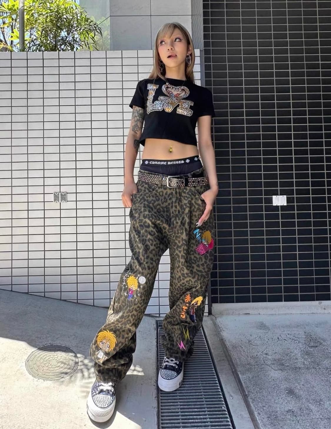 srrybabe 갸루 레오파드 팬츠 상품이미지1