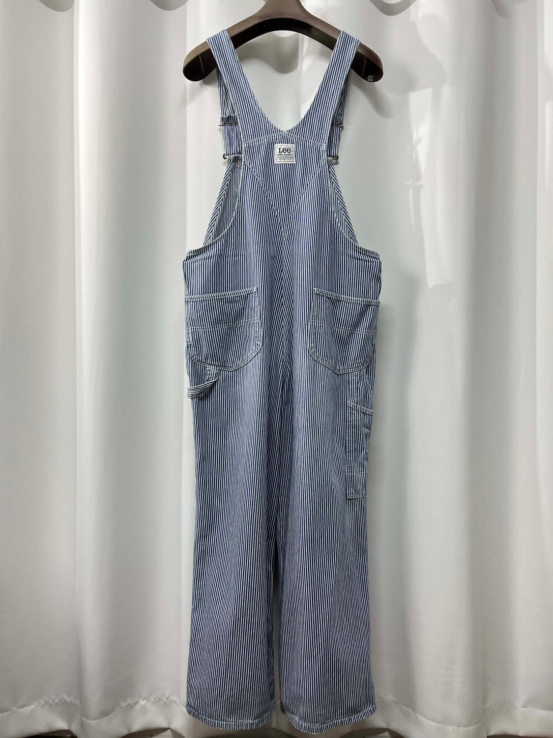 80's LEE 히코리 인디고 오버롤 카펜터 워크웨어 멜빵바지 91-SB 상품이미지2