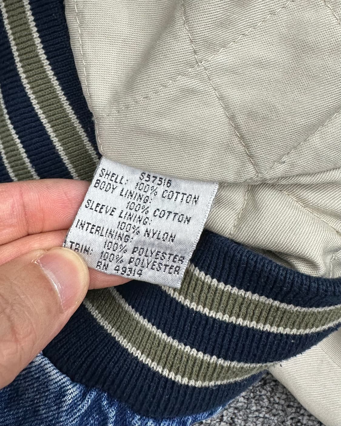 (2XL)90'S 데님 바시티 점퍼-M1089 상품이미지5